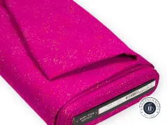 Gefalteter Satin-Stoffballen der Speckled-Kollektion in Berry mit Ruby-Star-Society-Etikett