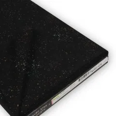 Gefalteter Stoffballen „Speckled" in Black mit Ruby-Star-Society-Etikett (Kollektion, Designerin, Artikelnummer).