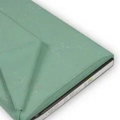Gefalteter Stoffballen „Speckled" in Soft Aqua mit Ruby-Star-Society-Etikett (Kollektion, Designerin, Artikelnummer).