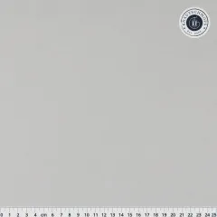 Größere Ansicht des einfarbigen Zen-Grey-Stoffs mit Zentimeter-Maßstab.