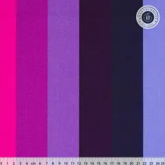 Weiterer Ausschnitt der Farbverlaufsstreifen mit Zentimeter-Maßband, zeigt Magenta-, Violett- und Dunkeltöne.