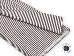 Stoffballen Riley Blake 1/8" Stripe Ivory Charcoal mit Webkante und Artikeletikett