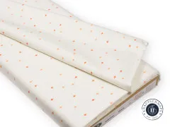 Stoffballen Sparkle Elements Tangerine Sparkle mit Banderole und Oeko-Tex-Hinweis
