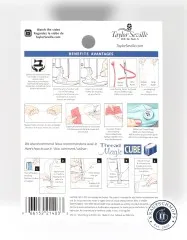 Rückseite der Thread Magic Verpackung mit bebilderter Anleitung und Vorteilen von Taylor Seville