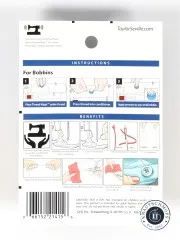 Rückseite der Thread Magic Verpackung mit Anleitung für Spulen und Übersicht der Produktvorteile