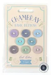 Tilda Knöpfe Chambray Basic Cool Colors