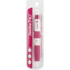 Blisterverpackung des Fabric Pencil Trio mit Detailansicht der Minenspitze und des Clips