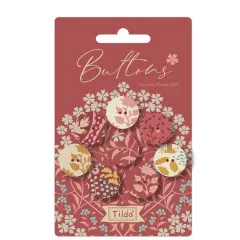 Detailansicht der Verpackungskarte mit floralem Sanctuary-Design im Hintergrund.