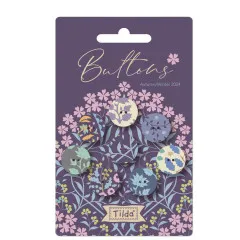 Detailansicht der Verpackungskarte mit floralem Sanctuary-Design im Hintergrund.