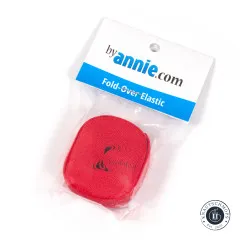 Fold-Over-Elastic Atom Red in der Originalverpackung, schräg fotografiert mit gut lesbarem ByAnnie's-Etikett