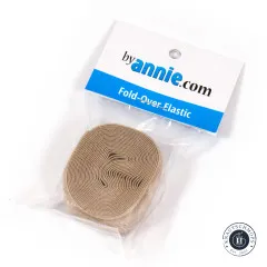 Fold-Over-Elastic Natural in der Originalverpackung, schräg fotografiert mit gut lesbarem ByAnnie's-Etikett