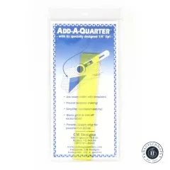 Verpacktes Add-A-Quarter-Lineal, Frontalansicht mit Produktbeschreibung.