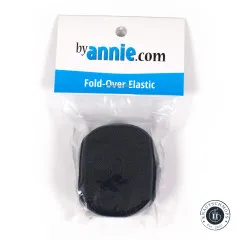 Verpacktes Fold-Over-Elastic in Navy mit byAnnie.com-Etikett, gerade von vorne