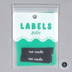 Frontale Ansicht der Verpackung mit den Labeln 'me made'.