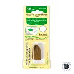 Frontalansicht der Verpackung mit Größenring zur Bestimmung der passenden Fingerhutgröße.