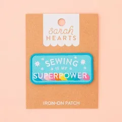 Sarah Hearts Aufnäher zum Aufbügeln - Sewing is my Superpower