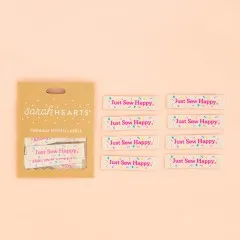 Sarah Hearts Label - Just Sew Happy