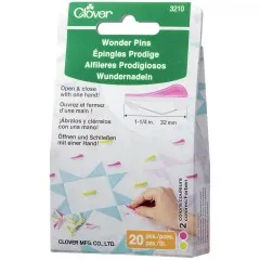 Verpackung der Wonder Pins mit sichtbarem Materialhinweis am rechten Rand