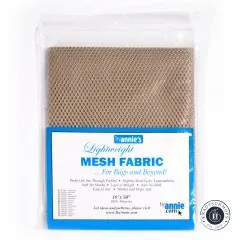 Vorderansicht der Verpackung von ByAnnie's Lightweight Mesh in Natural mit Farbübersicht auf dem Etikett.