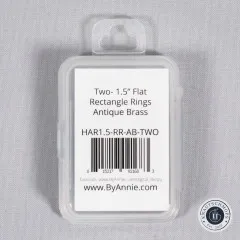 Verpackungsetikett mit Artikelbezeichnung und Barcode der ByAnnie's Rechteckringe