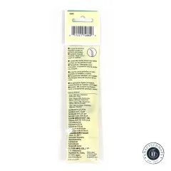 Rückseite der Verpackung mit Materialangaben (Stahl, ABS-Kunstharz) und Barcode.
