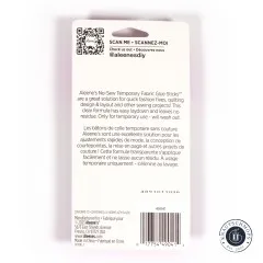 Rückseite der Verpackung mit Produktbeschreibung in Englisch und Französisch sowie QR-Code