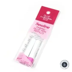 Blisterverpackung der blauen Sewline Kleberstift-Nachfüller schräg mit zwei sichtbaren Klebestiften