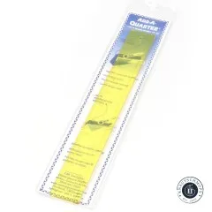 Verpackung des Add-A-Quarter-Lineals (12 Zoll) von CM Designs, schräg fotografiert.