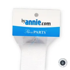 Verpackungsetikett „byannie.com Purse Parts" des weißen 1,5-Zoll-Gurtbands