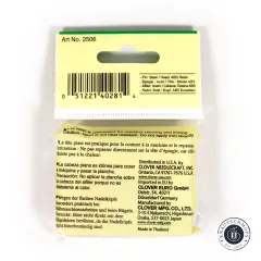 Rückseite der Verpackung mit Materialangaben und Herstellerhinweisen in mehreren Sprachen.