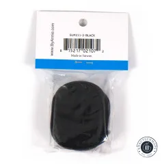 Rückseite der Verpackung mit Artikelbezeichnung und Barcode, Fold-Over-Elastic Black