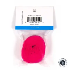 Rückseite der Verpackung mit Artikelbezeichnung und Barcode, Fold-Over-Elastic Lipstick