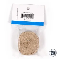 Rückseite der Verpackung mit Artikelbezeichnung und Barcode, Fold-Over-Elastic Natural