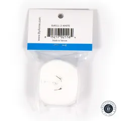 Rückseite der Verpackung mit Artikelbezeichnung und Barcode, Fold-Over-Elastic Weiß
