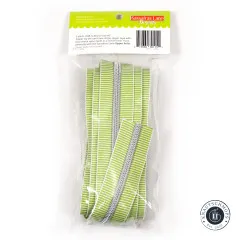 Rückseite der Verpackung mit Produktbeschreibung, Barcode und Hinweis zu den passenden Sassafras Lane Zipper Pulls.