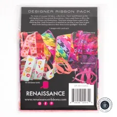Rückseite der Verpackung mit Kollektionsbeschreibung, den Bezeichnungen der einzelnen Borten und Barcode DP-110 Cosmic.