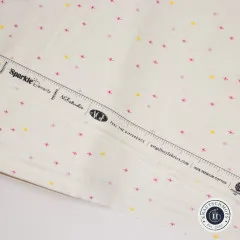 Webkante des Stoffs mit Aufdruck Sparkle Elements, AGF Studio und 100% Premium Cotton