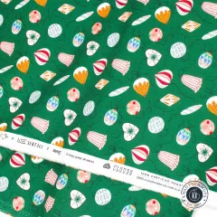 Webkante des Cloud 9 Stoffs Ornaments mit Aufdruck 100% Certified Organic und MK Surface