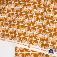 Stoffkante mit Kollektionsaufdruck Fox & Flutter, Wondered Fox und Loes Van Oosten für Cotton & Steel