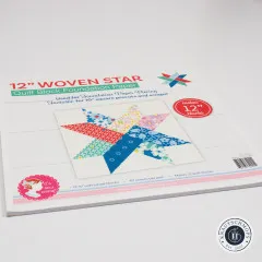 Verpackung der Foundation-Paper-Piecing-Vorlage 'Woven Star', schräg von unten fotografiert