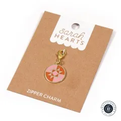 Sarah Hearts - Zipper Charm - Quilt Star rund